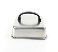 Fxzqgnh Cloche à Barbecue Carré Cloche Cuisson Poli Ustensile pour Cuisiniers, Grilla, Cuisine, 16-16-5cm, Bar Handle