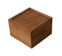 Fxzqgnh Coffret de Rangement, Coffret Cadeau, En Bois Massif, Verrouillable avec Couvercle Coulissant, Coffre Vintage En Bois pour Vos Souvenirs, à Pos, 15cmx15cmx10cm