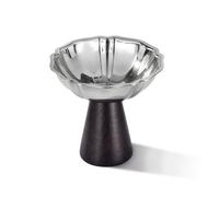 Fxzqgnh Coupe à Dessert avec Pied En Bois Bois Inox 304 à Dessert Élégant Gobelet à Glace avec Pied pour Professionnels la Gastronomie, Coupe À Pouding En Acier Inoxydable 304【Modèle Fleur】