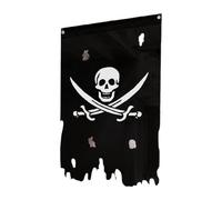 Fxzqgnh Drapeau Pirate Décoratif d'halloween, Bannière Verticale, Crâne Suspendu, Ornement Créatif, Installation Rapide. Convient, Style D