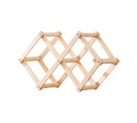 Fxzqgnh Étagère à Holzwein, étagère Pliable, Organisateur de Vin, Table Porte-Bouteilles Empilable pour Bar, Garde-Manger, Cuisine, Hold en Bois 3 Bouteilles