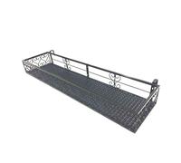 Fxzqgnh Étagère de Jardinière Suspendue pour Balcon avec Supports Robustes Support pour Pot de Fleurs et Plantes Panier de Rangement pour Rambarde Compatible, 60cmx25cmx12cm