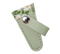 Fxzqgnh Étui Ciseaux Broderie Pochette Fermeture Boucle Protection PU Similicuir Accessoire Fleurs Rangement Adapté Coudre Arts Manuels Stockage Déplacement, A