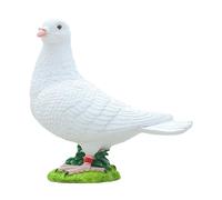 Fxzqgnh Figurine de Colombe Blanche, Modèle D'oiseau Artificiel, Objet de Collection Esthétique, Statue de Colombe Réaliste En Résine, Sculpture pour La M, b