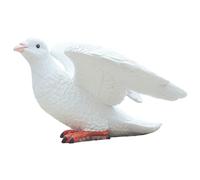 Fxzqgnh Figurine de Colombe Blanche, Modèle D'oiseau Artificiel, Objet de Collection Esthétique, Statue de Colombe Réaliste En Résine, Sculpture pour La M, D