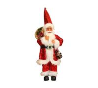 Fxzqgnh Figurine de Père Noël, Poupée, Ornement de Noël, Statuette En Silicone, Collection Parfaite pour La Table à Manger, La Chambre, Le Bureau et pour, Rouge Foncé