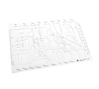 Fxzqgnh Gabarit de pour Règle de Dessin Pochoir à Formes Modèle Mathématique et Outil d'apprentissage en Plastique Transparent Adapté aux, Vert, 208x142mm