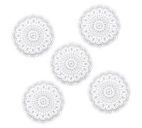 Fxzqgnh Lot de 5 Mini Nappes Blanches en Dentelle Ajourée pour Maison de Poupée