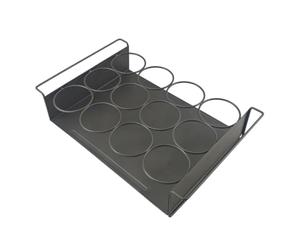 Fxzqgnh Organisateur Boissons avec Poignées Compact Porte-Canettes avec Plateau Rangement pour Cuisine, Bar, Gris Fusil