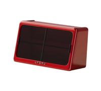 Fxzqgnh Organiseur de Bureau avec Porte-gobelet et Double étagère de Rangement avec Compartiments Coulissants, Idéal pour La Chambre, Rouge