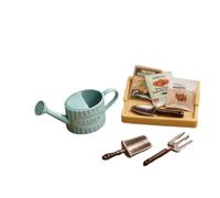 Fxzqgnh Outils de Jardin Miniatures Réaliste Arrosoir Miniature Compact Mini Arrosoir Décoratif pour 14 Ans et Plus, Vert, Arrosoir De Jardin avec Graines De Légumes