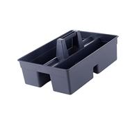 Fxzqgnh Panier à Outils, Porte-ustensiles de Nettoyage, Portable, Grande Capacité, avec Poignée, Chariot de Nettoyage, Porte-outils pour La Maison et L'hô, Gris Foncé, Moyen