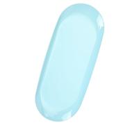 Fxzqgnh Plateau Ovale Porte-Monnaie, Porte-Bougie, Plateau de Manucure, Plateau en Acier Inoxydable, Idéal pour La Décoration de Salle de Bain, Chambre, Bleu