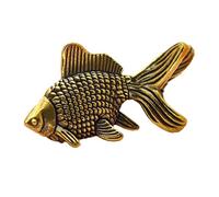 Fxzqgnh Poisson en Laiton Statuette Ornement Cuivre Carpe Figurine Sculpture Décorative Convient pour Bureau Salon Chambre Intérieur Collection