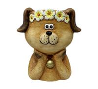 Fxzqgnh Pot de Fleur Animal Original Pot à Plantes en Poterie avec Trou de Drainage Support Décoratif pour Plantes D'Intérieur Convient à Chambre Balcon, Chien