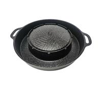 Fxzqgnh Réchaud Coréen 2 En 1 avec Plaque de Cuisson, Plateau à Viande, Fondue Chinoise et Barbecue, Idéal pour Les, La Maison et La Famille, S