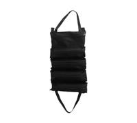 Fxzqgnh Roll Étui à Outils Ouvrable Canvas Solide Compartiments Séparés Boucles Robustes Grande Capacité pour Électricien Plombier Atelier Professionne, Noir