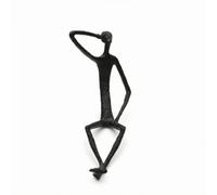 Fxzqgnh Sculpture Silhouette Humaine Noir Sculpture Humaine Abstraite Industriel Statuette Abstraite pour Étagère, 30 19 59cm, Noir, Grande Taille, Personne Se Touchant La Tête