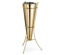 Fxzqgnh Seau à glace en acier inoxydable avec support, double paroi pour champagne et vin , Or , Présentoir de seau à glace A