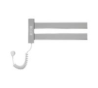 Fxzqgnh Sèche-serviettes électrique, Porte-serviettes électrique, Sèche-serviettes Numérique, Chauffage Rapide, Double Barre En Aluminium, Adapté à La Salle D, Argent