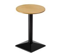 Fxzqgnh Table avec Pied pour Professionnels, Petit Modèle - Rond, Table Ronde Petite Taille, Plateau De 50cm De Diamètre, Hauteur 72cm, Base 40x40cm