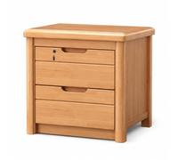 Fxzqgnh Table Chevet Bois, Rangement, Tiroir, Hêtre, 1 Serrure, 50x40x50cm | Assemblage usine complet, Meuble Chevet Hêtre, nuit organisé, Pour utilisateurs exigeants