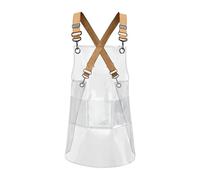 Fxzqgnh Tablier Transparent, Facile à Nettoyer, Tablier de Coiffure, Tablier Agricole, Tablier de Cuisine, En TPU, Tablier Imperméable et Résistant, Jaune 60cm