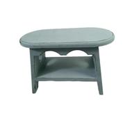 Fxzqgnh Tabouret en Bois, Support pour Plantes, Présentoir, étagère Ovale à Fleurs, Porte-Pots pour Table, Bureau, Salon, Jardin, Décoration, Bleu