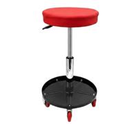 Fxzqgnh Tabouret Mécanicien Plateau Outils Intégré Siège Atelier Pivotant Cadre Acier Robuste Siège à roulettes pour Mécaniciens