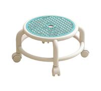 Fxzqgnh Tabouret Roulant Bas avec Rotation à 360°, Confortable et Facile à Déplacer. Petit Tabouret à Roulettes Idéal pour Les Pédicures, Les Le, Bleu