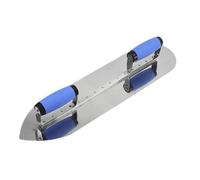 Fxzqgnh Taloche à Double Poignée Truelle Inoxydable Outil de Finition Lisseuse de Maçon pour Une Répartition Uniforme Adaptée Au Ponçage, 20 Pouces Round