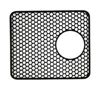 Fxzqgnh Tapis D'évier Perforé, Tapis D'égouttage Réutilisable et Multifonctionnel, Tapis égouttoir pour Casseroles et Verres, Noir