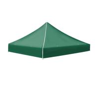 Fxzqgnh Toit de Tonnelle Polyester Pliable Remplacement Abri Canopée Pavillon Extérieur Résistant Drainage Intégré Renforcés Fixation Stable Compatible 3x3m Adapté Terrasses Patios, Vert