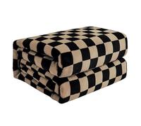 FY Fiber House Couvertures imprimées à Carreaux pour lit, canapé, 152,4 x 203,2 cm, Noir et Marron