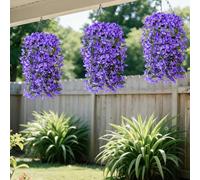Fycooler Fleurs artificielles à suspendre en soie - Bougainvilliers artificielles à suspendre - Toucher réaliste - Résistant aux UV - Pour mur, porche, jardin, cour, intérieur et extérieur