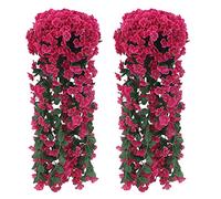 Fycooler Fleurs Artificielles Faux Wisteria Vigne Glycine 90cm Décoration de Fête Décoration Mariage 2 Pack