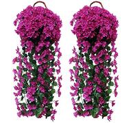 Fycooler Fleurs Artificielles Guirlande Glycine Suspendue 90cm Décoration de Fête Mariage Mural 2 Pack