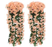 Fycooler Guirlande de Fleurs - Artificielles Suspendu Fleur Artificielle Guirlande/Fleur Glycine/Glycines Artificielles/Fleurs Artificielles Mural/90cm/Décoration de Fête/Décoration Mariage-2 Pack