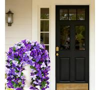 Fycooler Lot de 2 Guirlandes de Fleurs Artificielles à Suspendre - Bougainvillier en Soie - Résistantes aux UV - pour Extérieur et Intérieur - Jardin, Véranda, Balcon, Mariage, Fête, Décoration Murale