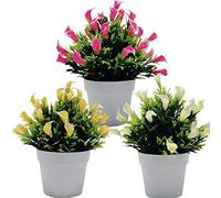 Fycooler Lys Calla Fleurs Artificielles en Pot - 3PCS Plantes de Verdure Artificielles pour Arrangements Floraux, Table de Mariage et Décor à la Maison