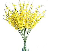 Fycooler Orchidée Artificielle Faux Fleurs réalistes en Soie Orchidées Danseuses Tiges Fleur 12 Pcs Real Touch pour la décoration de Cour d'hôtel de Bureau à Domicile de Mariage