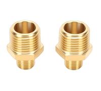 Fydun Adaptateur en Laiton Adaptateur de Raccord de Mamelon Réducteur Réducteur de Raccord de Tuyau 1/2 Po BSPT à 1/4 Po BSPT de Filetage Mâle Réparation de Filetage avec