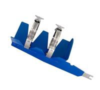 Fydun Agitateur de Peinture pour Scie Alternative, Double Sangles de Fixation, Outil de Mélangeur de Bombe Aérosol Stable pour Bombes Aérosol de 2 à 3 Pouces (Bleu avec des)