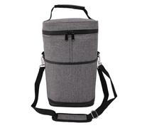 Fydun Sac Isotherme Portable pour 2 Bouteilles avec Design étanche - Parfait pour Les Voyages, Les Pique-niques et Les événements (Gray)