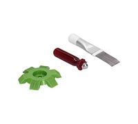 Fyearfly Kit de nettoyage de condensateur 2 pièces en plastique + acier inoxydable pour climatiseur Brosse à lamelles Peigne à nervures