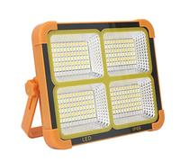 Fyearfly Lampe Solaire De Secours, Lampe De Travail Solaire 1000 W, Projecteur Solaire Portable Réglable à 4 Vitesses, Avec Prise De Charge Pour étang De Garage D'urgence