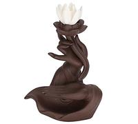 Fyearfly Lotus Brûleur d'encens à reflux en céramique pour ministère de l'intérieur, chambre à coucher, yoga