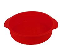 Fyearfly Moule à gâteau en silicone 3D 29 cm, antiadhésif, facile à démouler, plaque de cuisson à faire soi-même, rouge