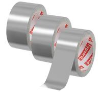 Fyguard 3 Rouleaux Ruban Adhésif Blindé, 48mm x 18m Ruban de Réparation Résistant 210µ Gaffer Argent Imperméable pour Réparer Fixer Regrouper Renforcer Sceller