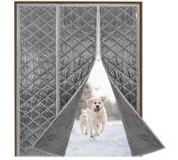FYHFDH Rideau de Porte Isolant Thermique Rideau de protection thermique Rideau Anti Froid Porte Auto-Absorbant coupe-vent protection contre le froid Rideau Porte Entrée, sans Perçage, 300x200cm, gris
